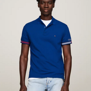 Screenshot 2024-03-21 at 13-24-38 Slim Fit Contrast Cuff Polo Blue Tommy Hilfiger